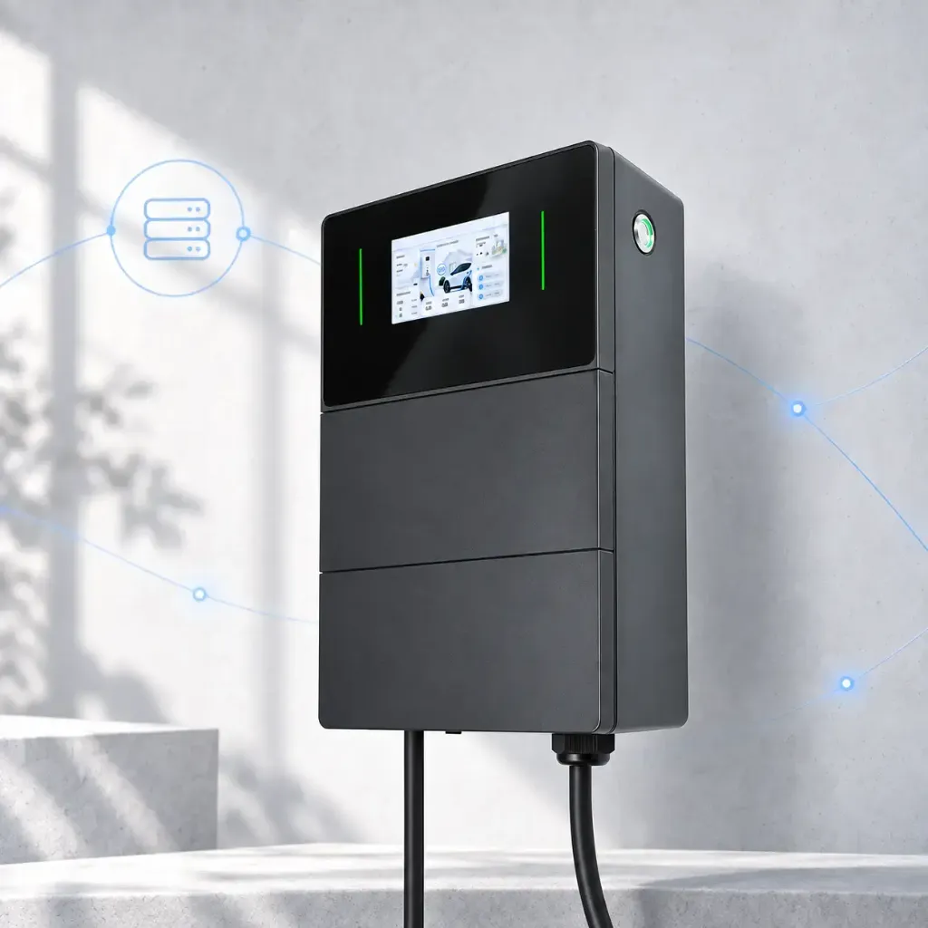 Polnilna postaja 11kW AC z integriranim polnilnim kablom Tipa 2 - napredna (solarna,MID števec)